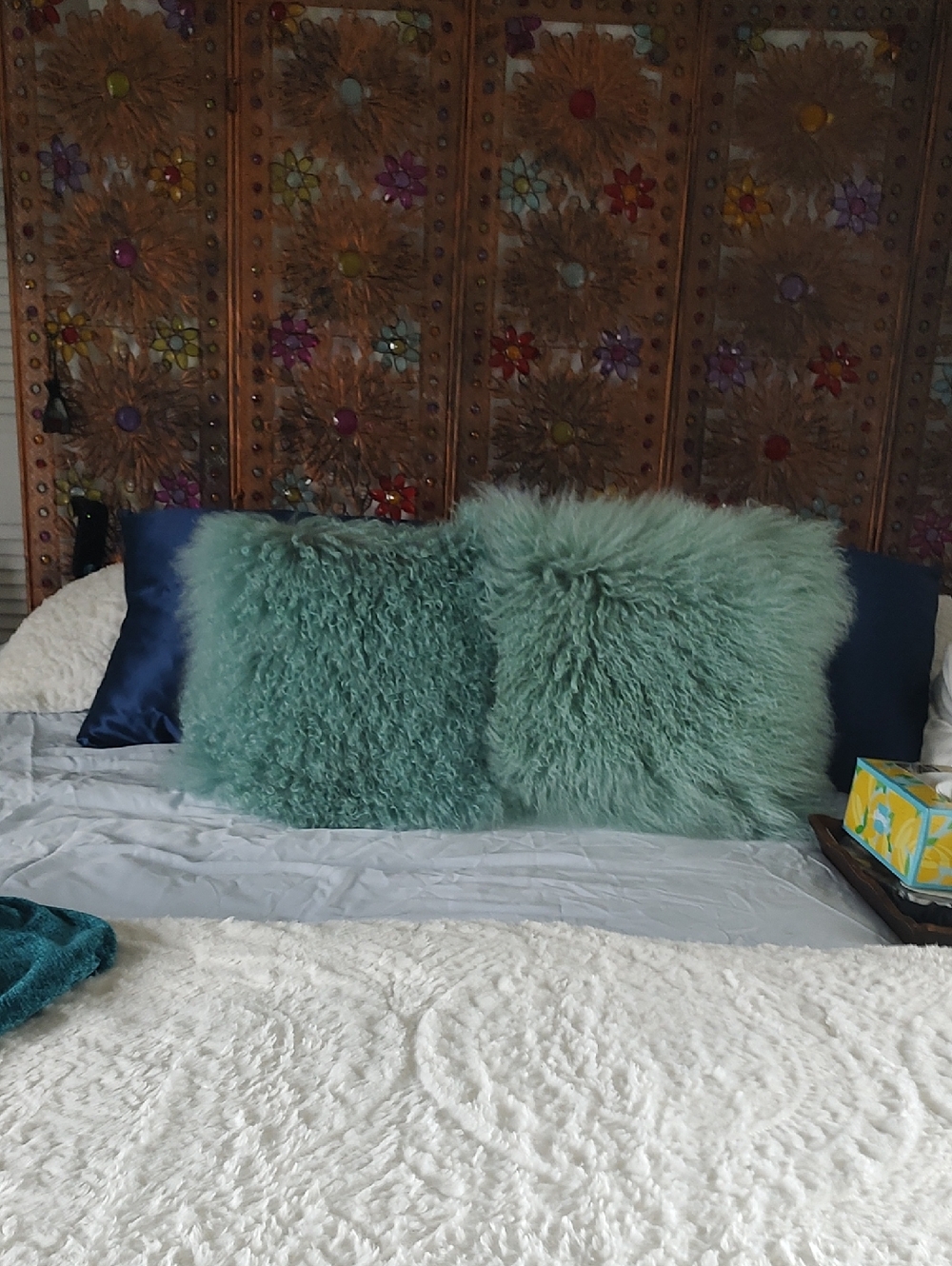 Real Lamb Fur 16 x 16 Pillow Tops (2)